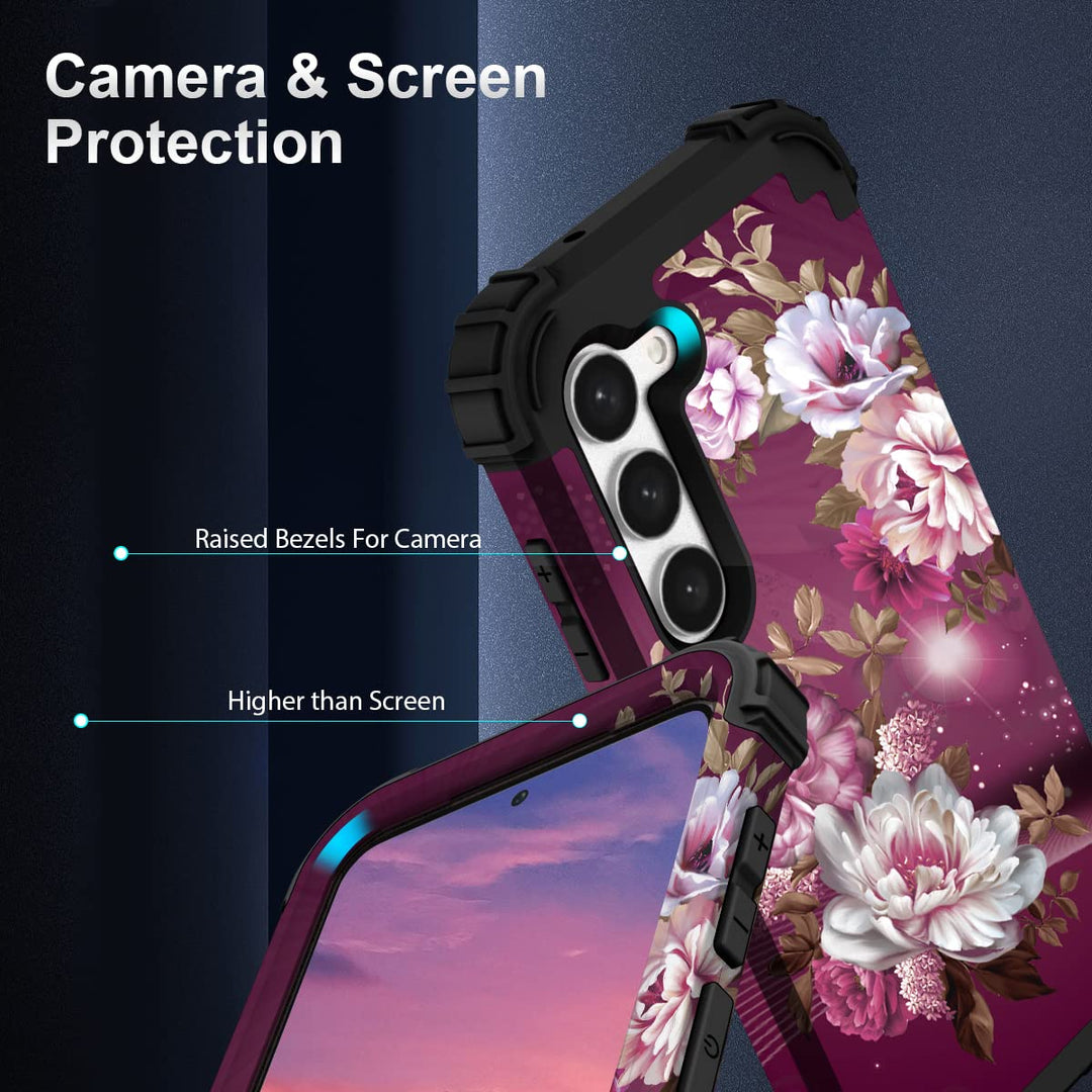 Teal Bloom Galaxy S23 Plus Armor Case - DOKUTRONIX