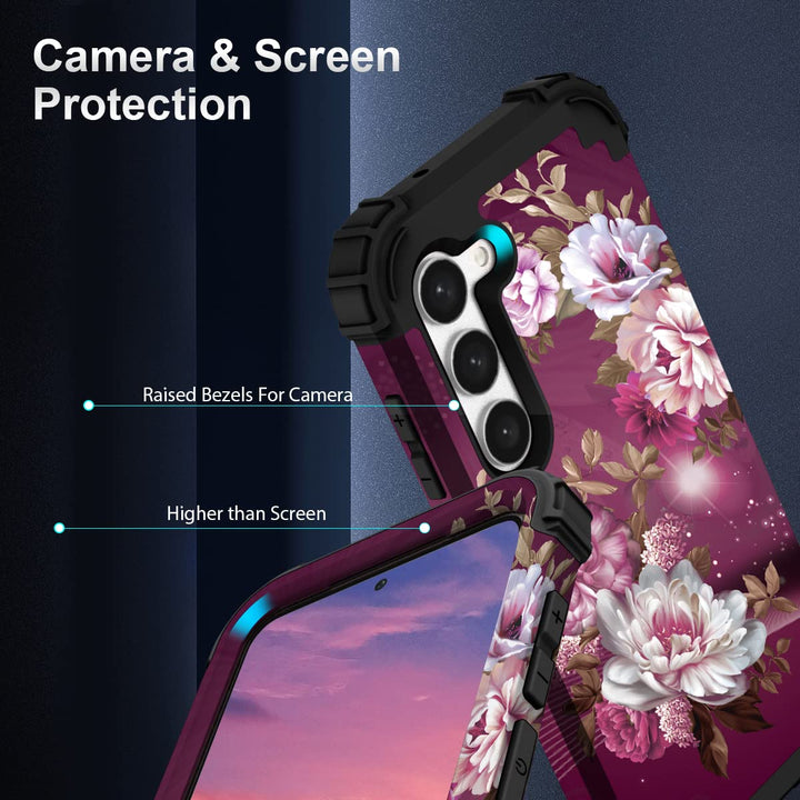 Teal Bloom Galaxy S23 Plus Armor Case - DOKUTRONIX