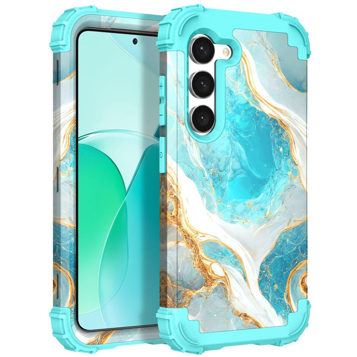 Teal Bloom Galaxy S23 Plus Armor Case - DOKUTRONIX