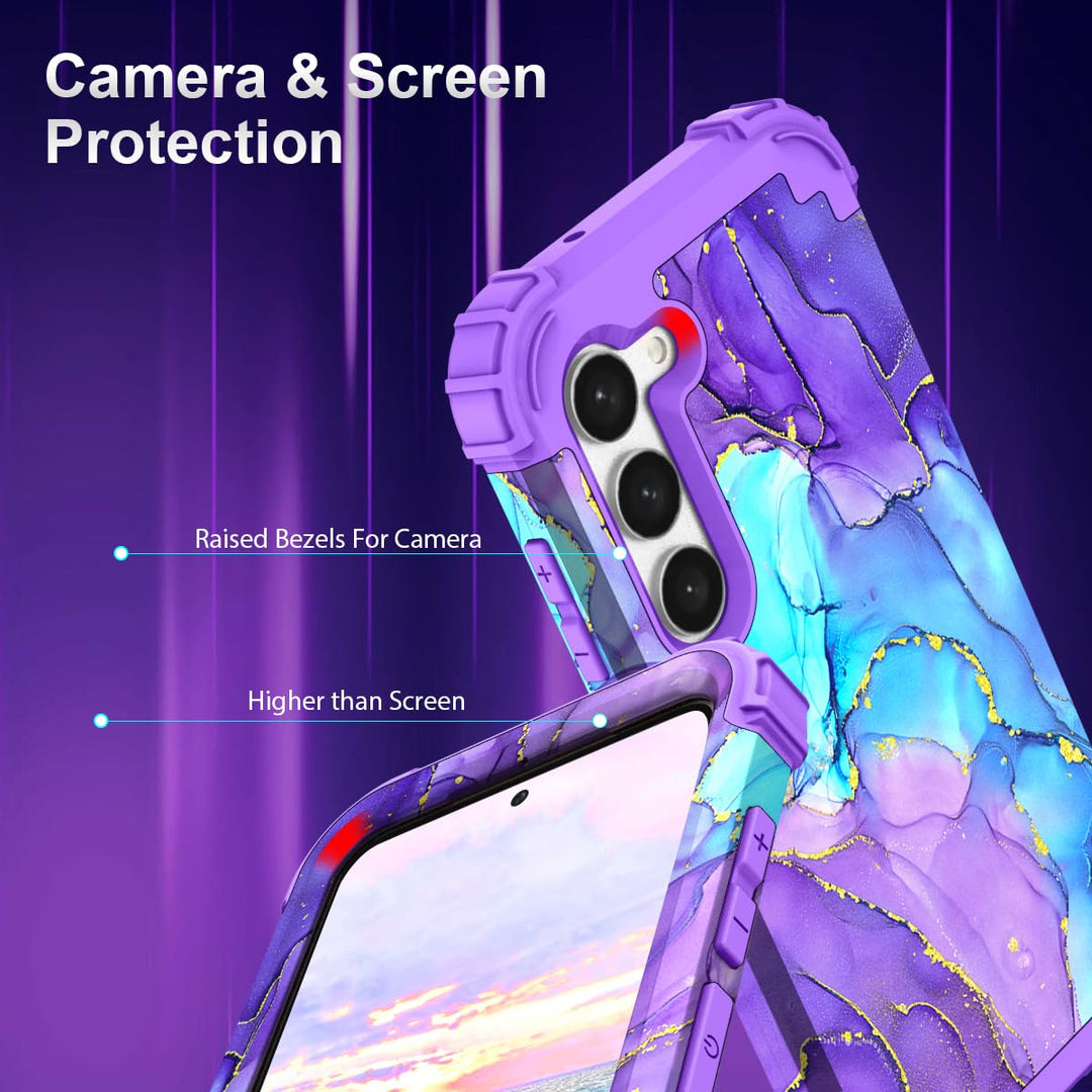 Teal Bloom Galaxy S23 Plus Armor Case - DOKUTRONIX