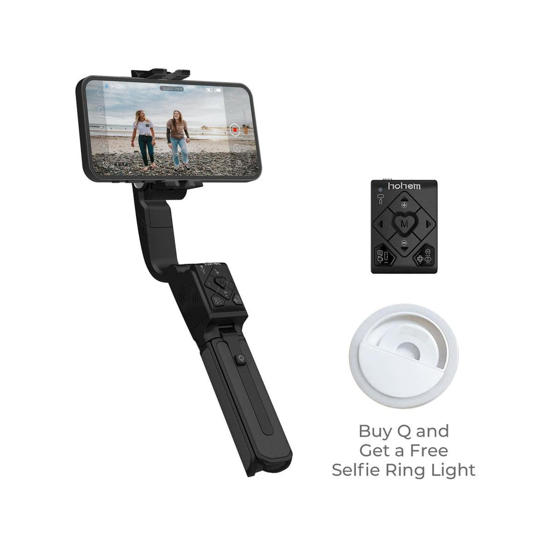 Hohem Q Selfie Stabilizer + Ring Light - DOKUTRONIX