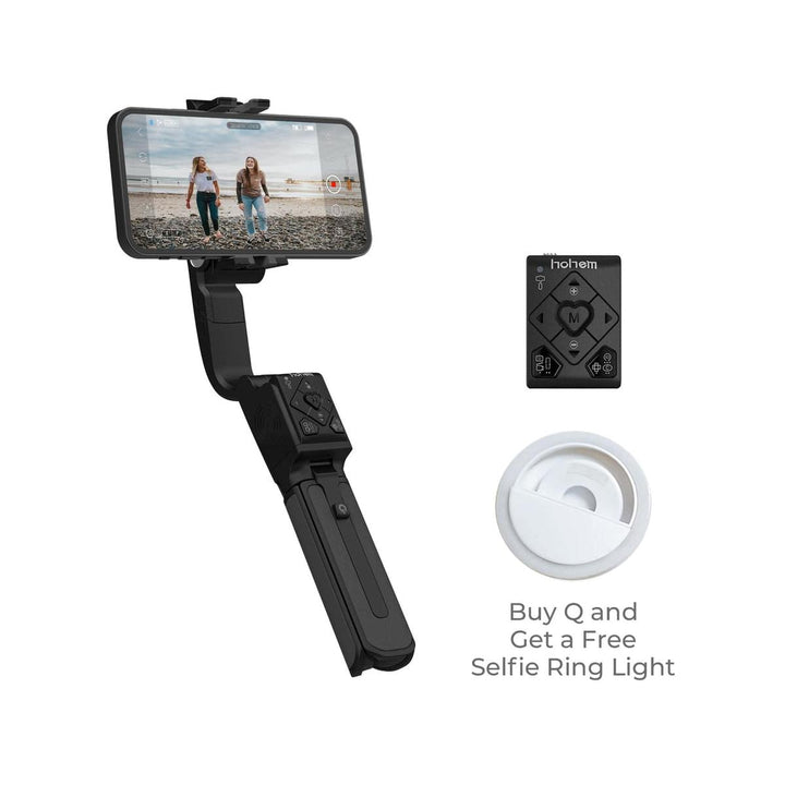Hohem Q Selfie Stabilizer + Ring Light - DOKUTRONIX