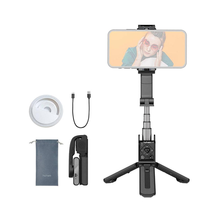 Hohem Q Selfie Stabilizer + Ring Light - DOKUTRONIX