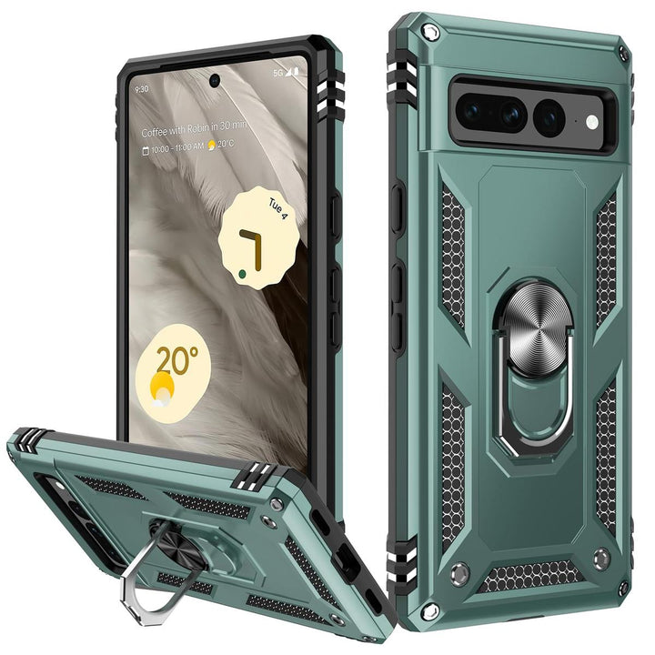IKAZZ Heavy-Duty Pixel 7 Pro Case with Kickstand - DOKUTRONIX