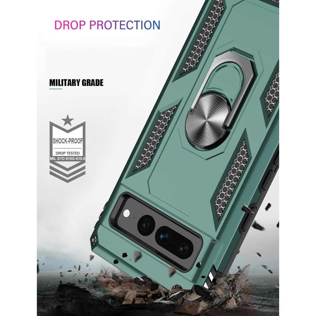 IKAZZ Heavy-Duty Pixel 7 Pro Case with Kickstand - DOKUTRONIX