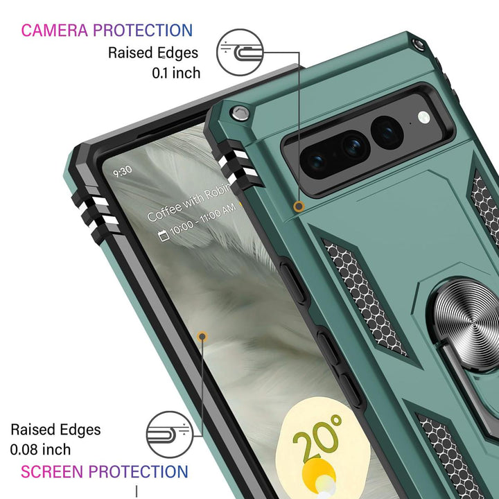 IKAZZ Heavy-Duty Pixel 7 Pro Case with Kickstand - DOKUTRONIX
