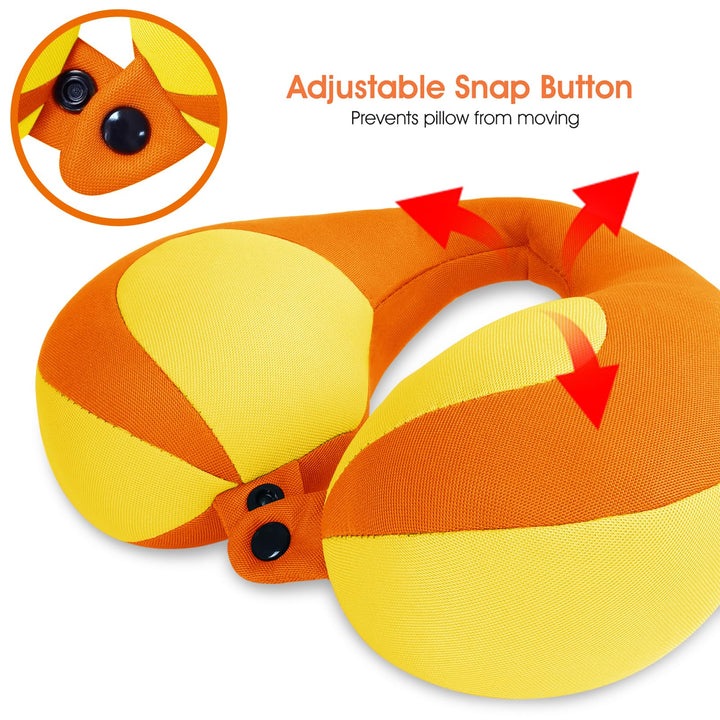 Infanzia Travel Neck Pillow for Kids - Orange Comfort - DOKUTRONIX