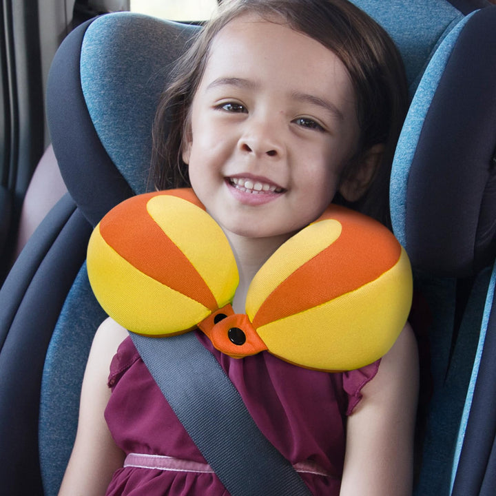 Infanzia Travel Neck Pillow for Kids - Orange Comfort - DOKUTRONIX