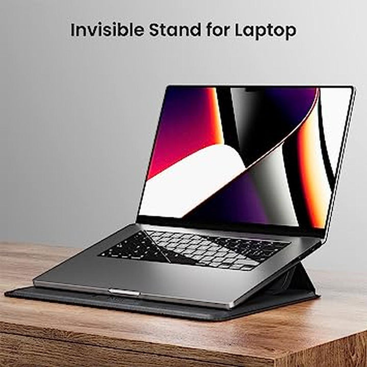 INVZI Vegan Leather MacBook Sleeve with Stand - DOKUTRONIX