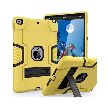 Cantis Case for iPad 9th/8th/7th Generation - Slim Shockproof Rugged Protective Case with Built-in Stand, Yellow+Black