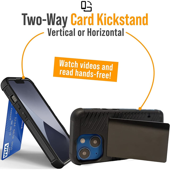iPhone 14 Armor Wallet: Card Holder & Drop Shield - DOKUTRONIX