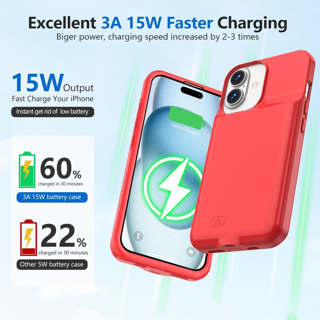 iPhone 16 Pro Max Slim Power Case 8500mAh Black - DOKUTRONIX