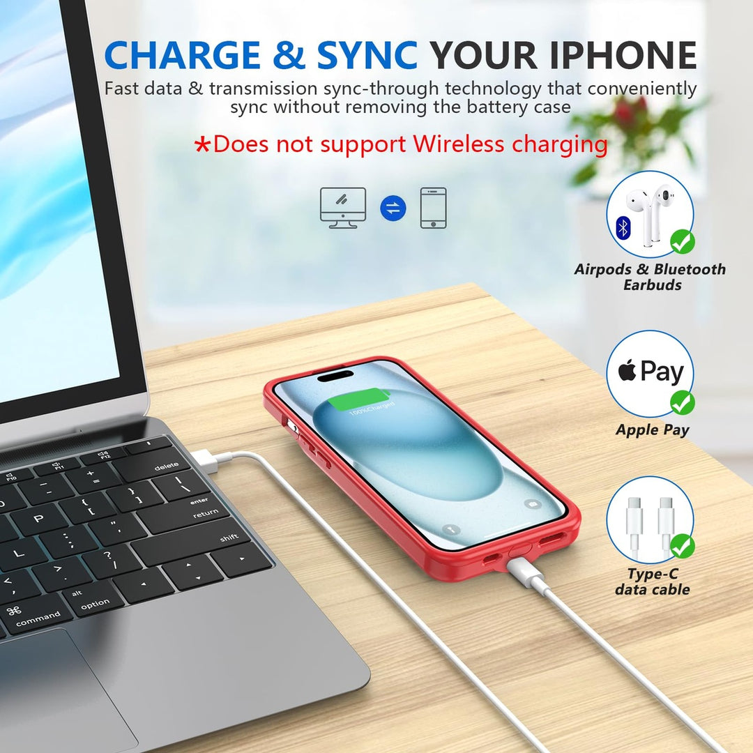 iPhone 16 Pro Max Slim Power Case 8500mAh Black - DOKUTRONIX