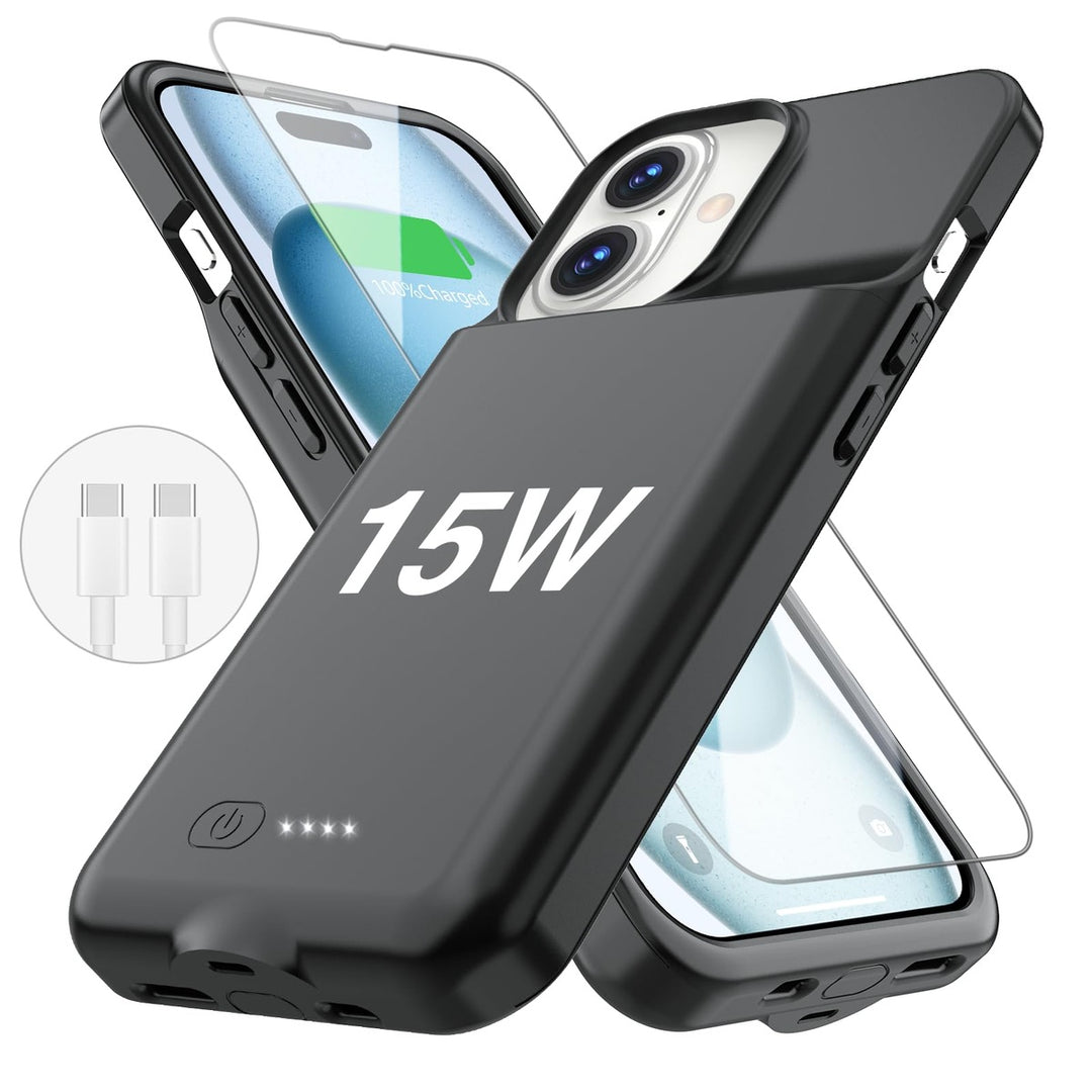 iPhone 16 Pro Max Slim Power Case 8500mAh Black - DOKUTRONIX