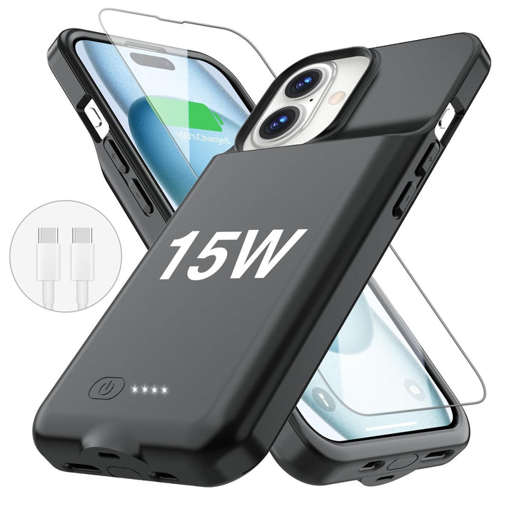 iPhone 16 Pro Max Slim Power Case 8500mAh Black - DOKUTRONIX