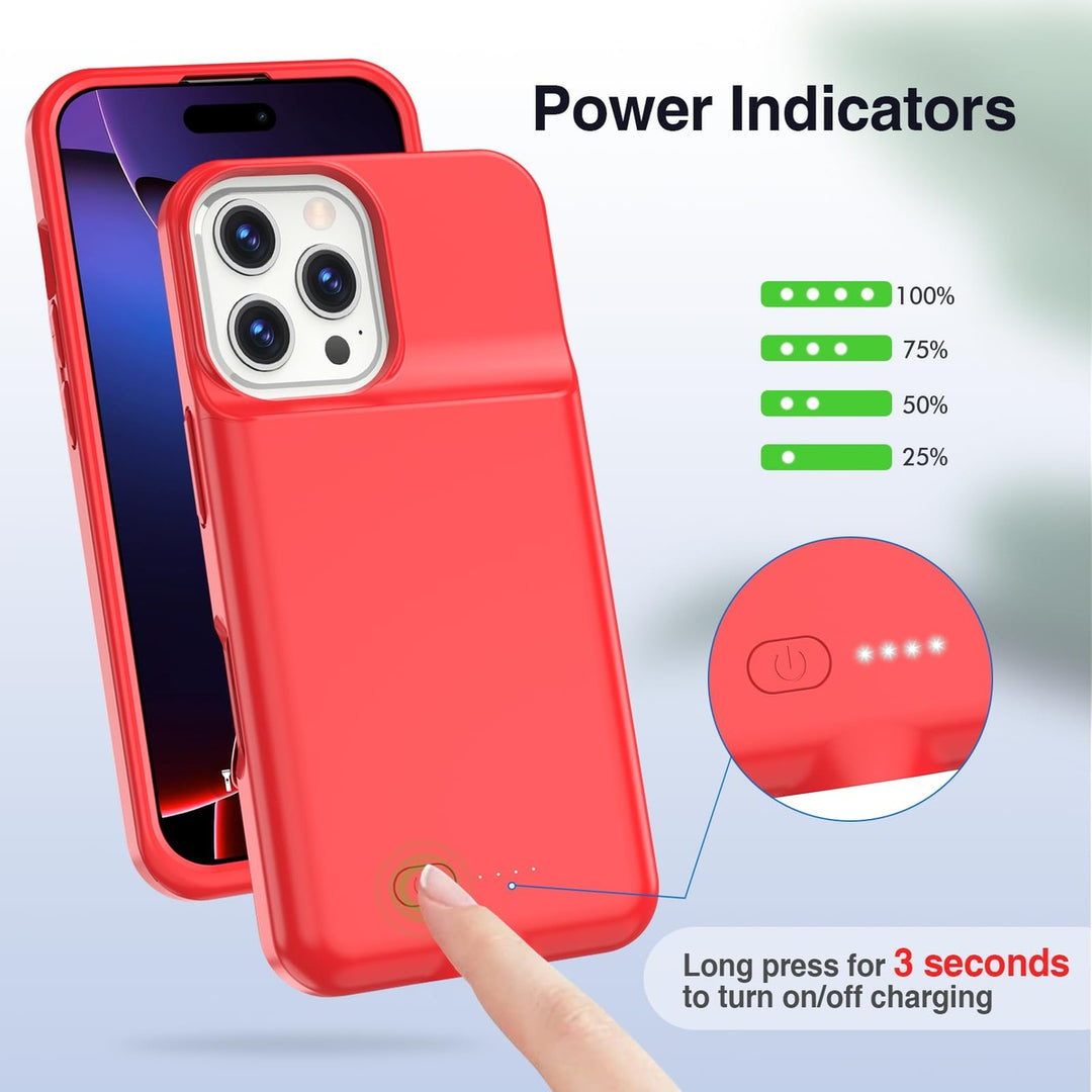 iPhone 16 Pro Max Slim Power Case 8500mAh Black - DOKUTRONIX