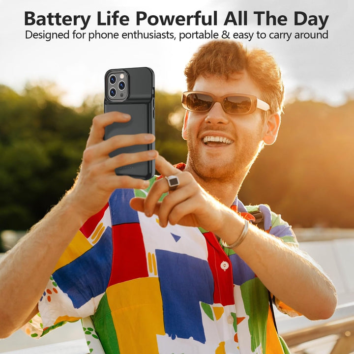 iPhone 16 Pro Max Slim Power Case 8500mAh Black - DOKUTRONIX