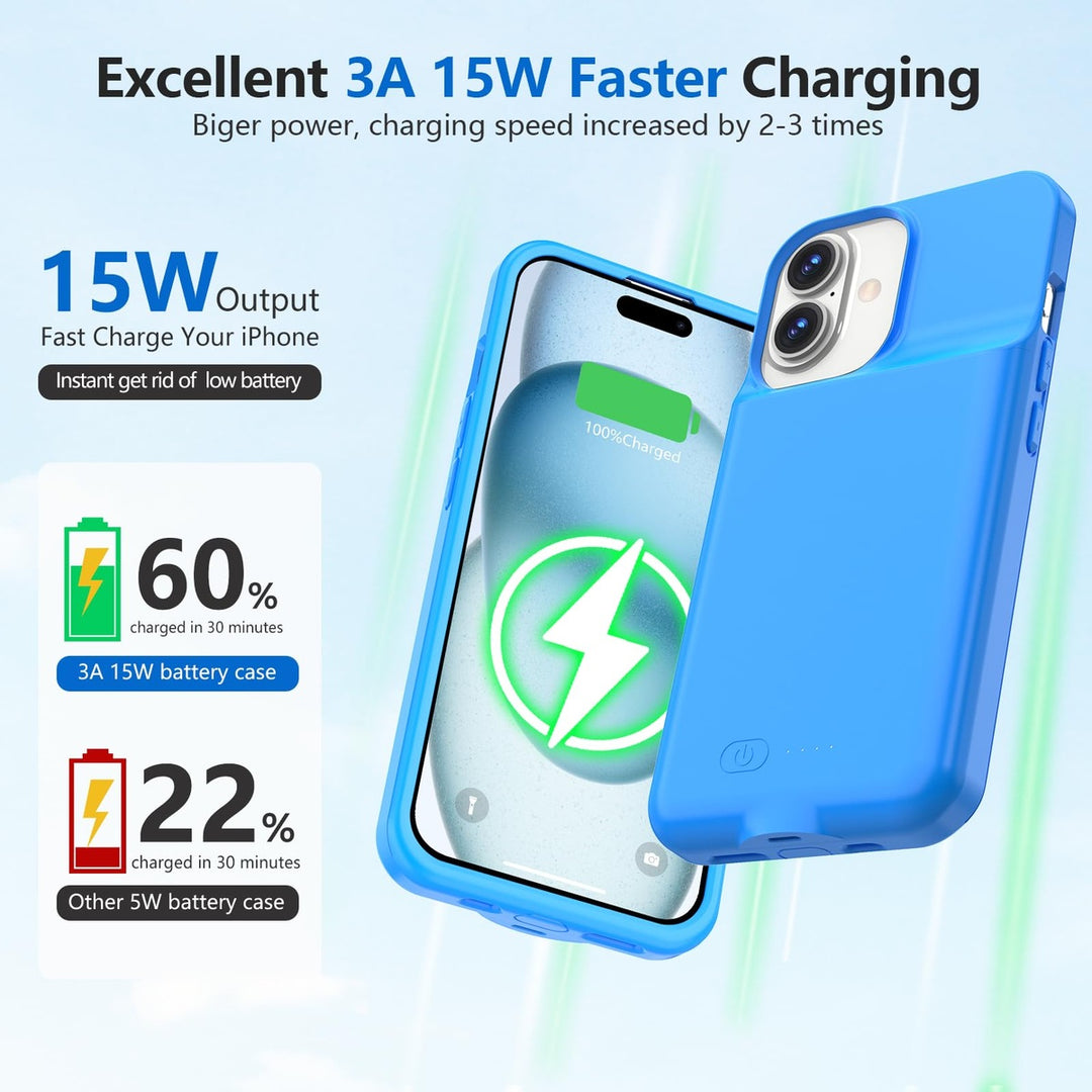 iPhone 16 Pro Max Slim Power Case 8500mAh Black - DOKUTRONIX