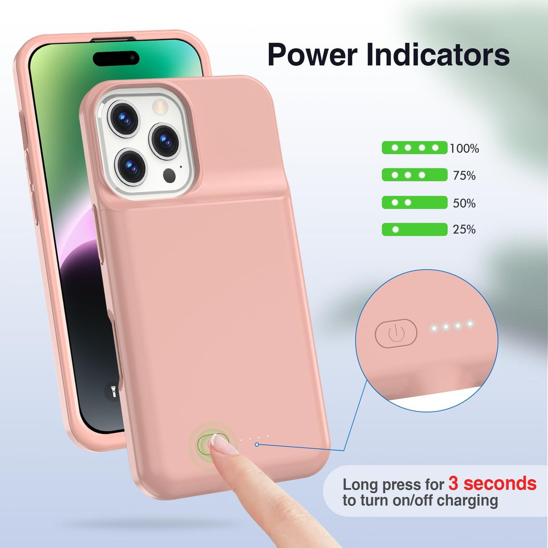 iPhone 16 Pro Max Slim Power Case 8500mAh Black - DOKUTRONIX