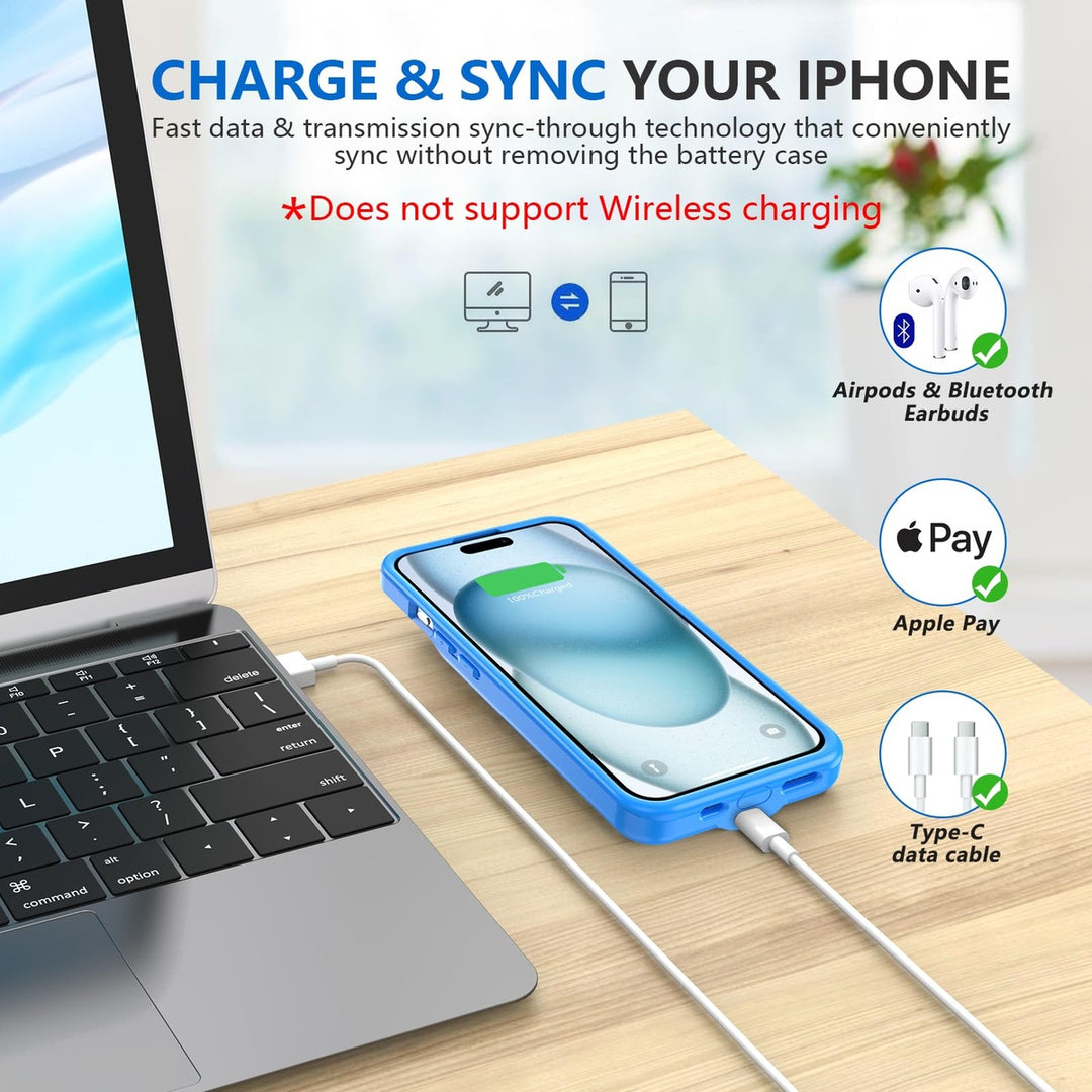 iPhone 16 Pro Max Slim Power Case 8500mAh Black - DOKUTRONIX