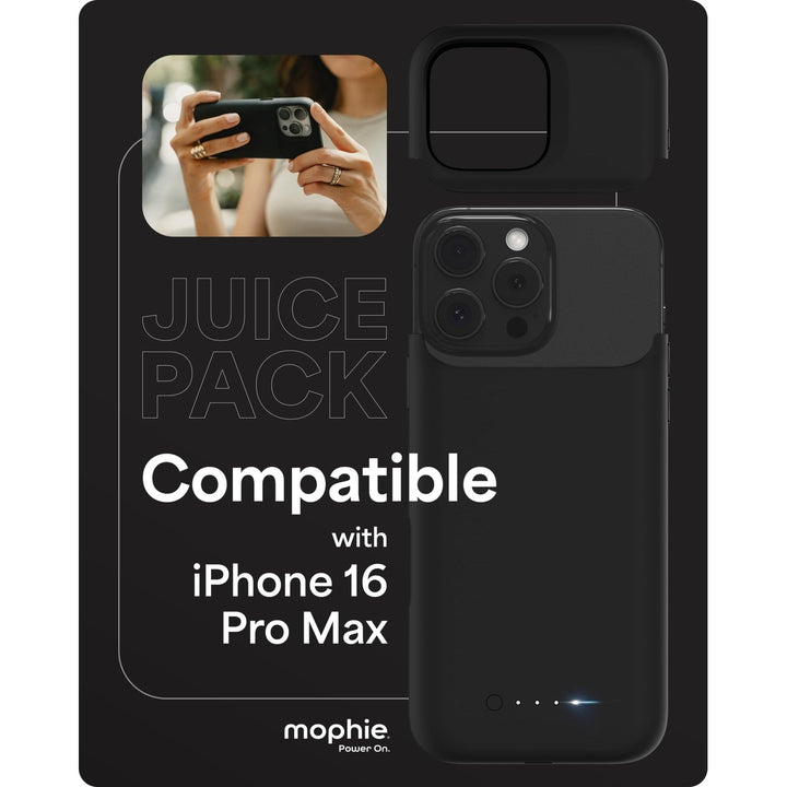 Mophie Max Power Case – 3000mAh Battery Case for iPhone 16/16 Pro/16 Pro Max - DOKUTRONIX