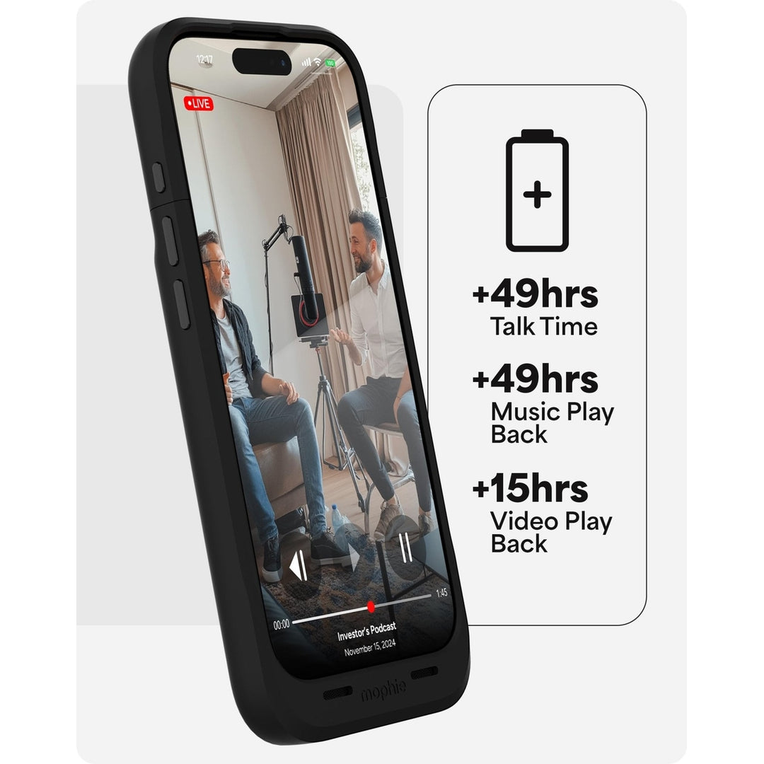 Mophie Max Power Case – 3000mAh Battery Case for iPhone 16/16 Pro/16 Pro Max - DOKUTRONIX