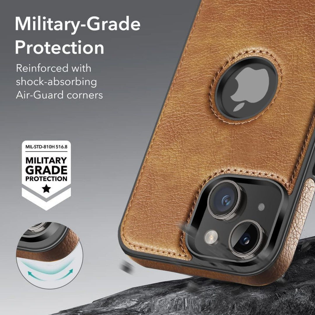 iPhone 16 Pro Max Brown Leather MagSafe Case with Kickstand - DOKUTRONIX