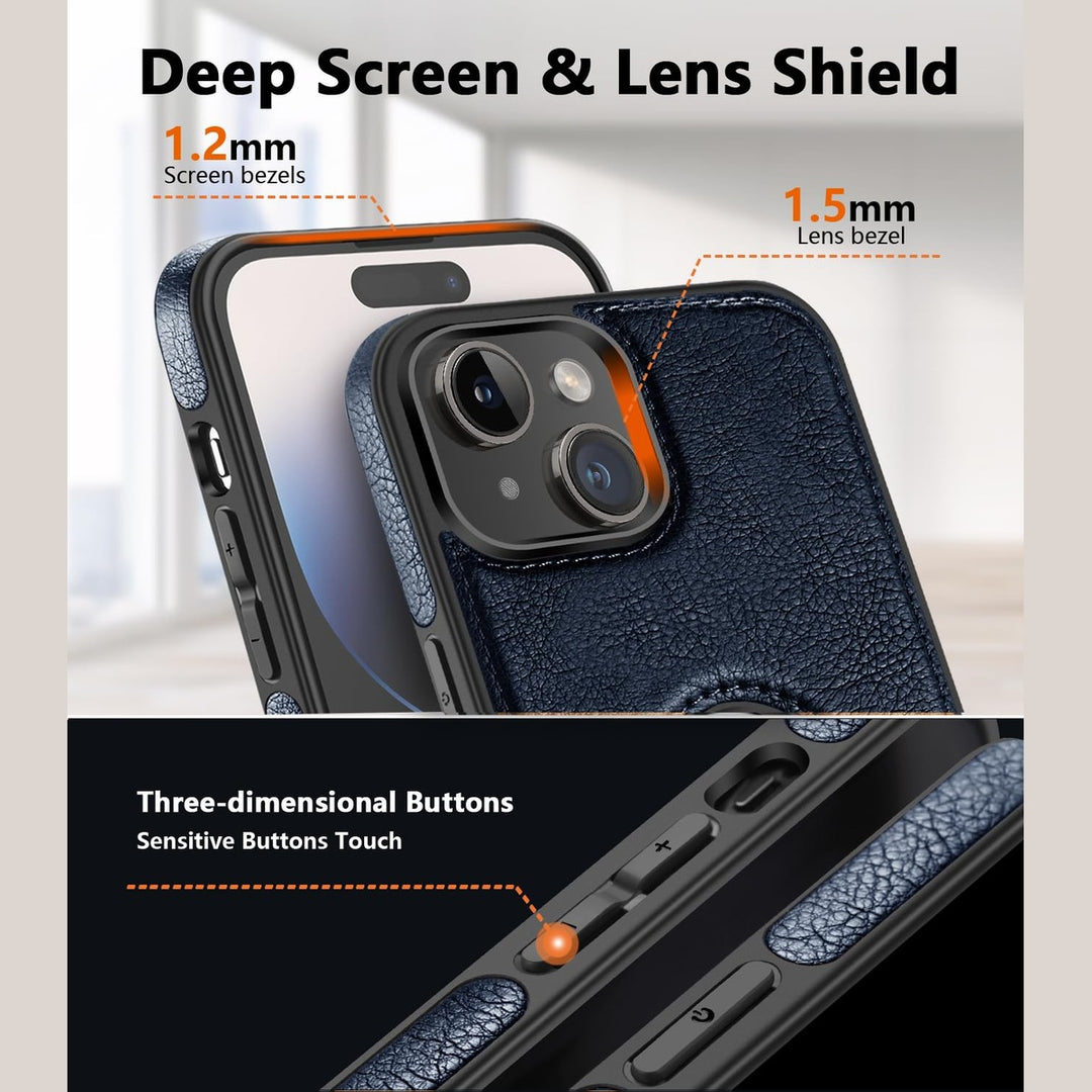 iPhone 16 Pro Max Brown Leather MagSafe Case with Kickstand - DOKUTRONIX