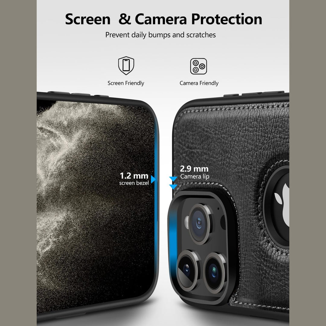 iPhone 16 Pro Max Brown Leather MagSafe Case with Kickstand - DOKUTRONIX