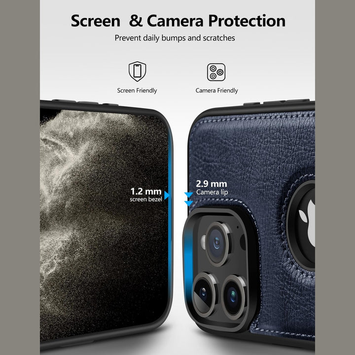 iPhone 16 Pro Max Brown Leather MagSafe Case with Kickstand - DOKUTRONIX