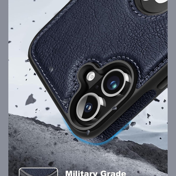 iPhone 16 Pro Max Brown Leather MagSafe Case with Kickstand - DOKUTRONIX