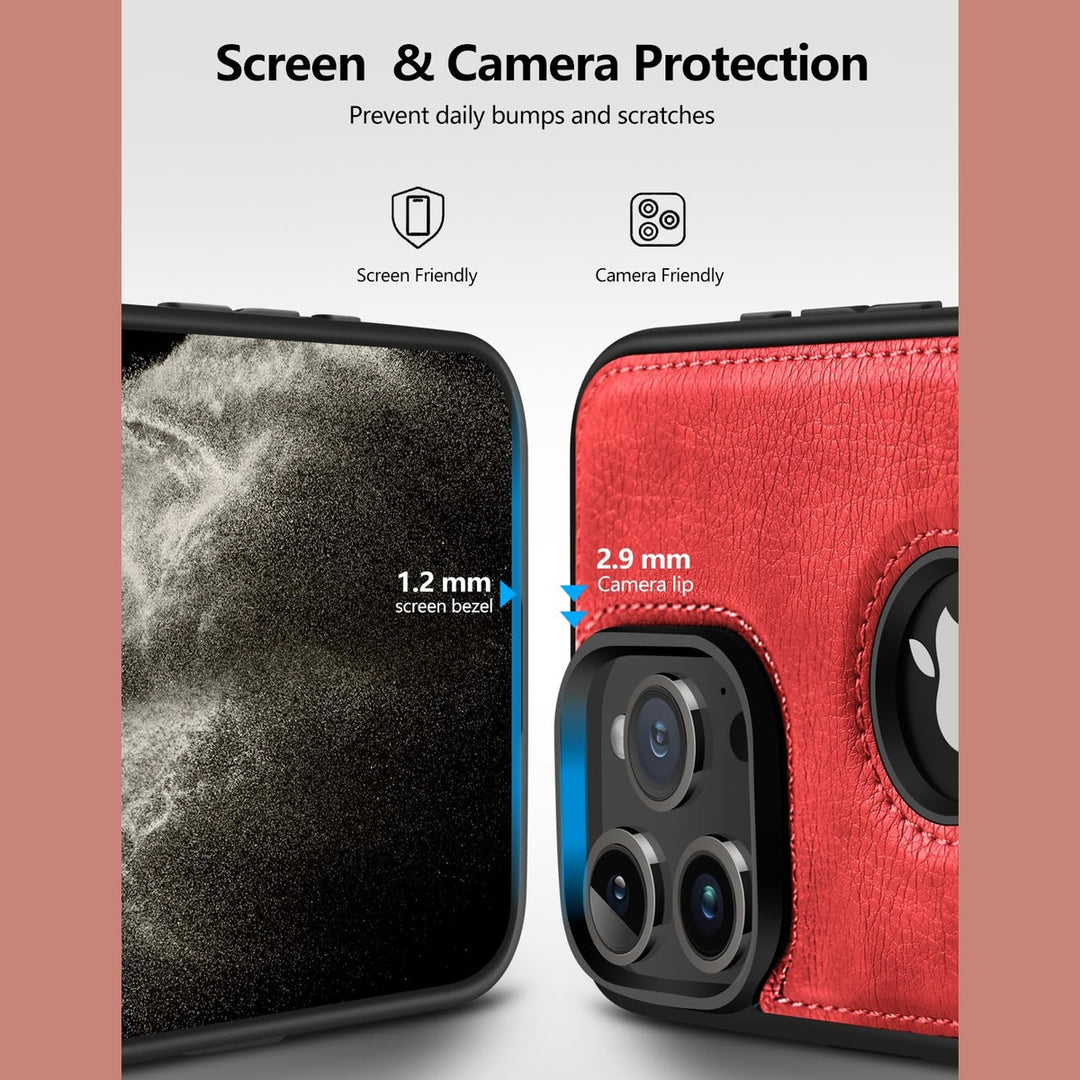 iPhone 16 Pro Max Brown Leather MagSafe Case with Kickstand - DOKUTRONIX