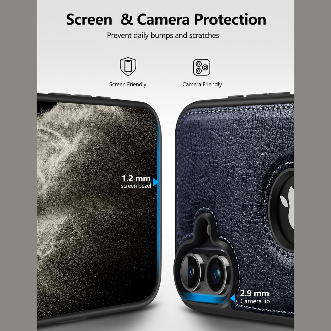 iPhone 16 Pro Max Brown Leather MagSafe Case with Kickstand - DOKUTRONIX