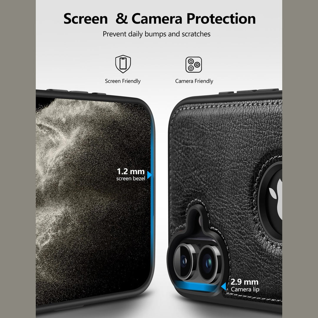 iPhone 16 Pro Max Brown Leather MagSafe Case with Kickstand - DOKUTRONIX