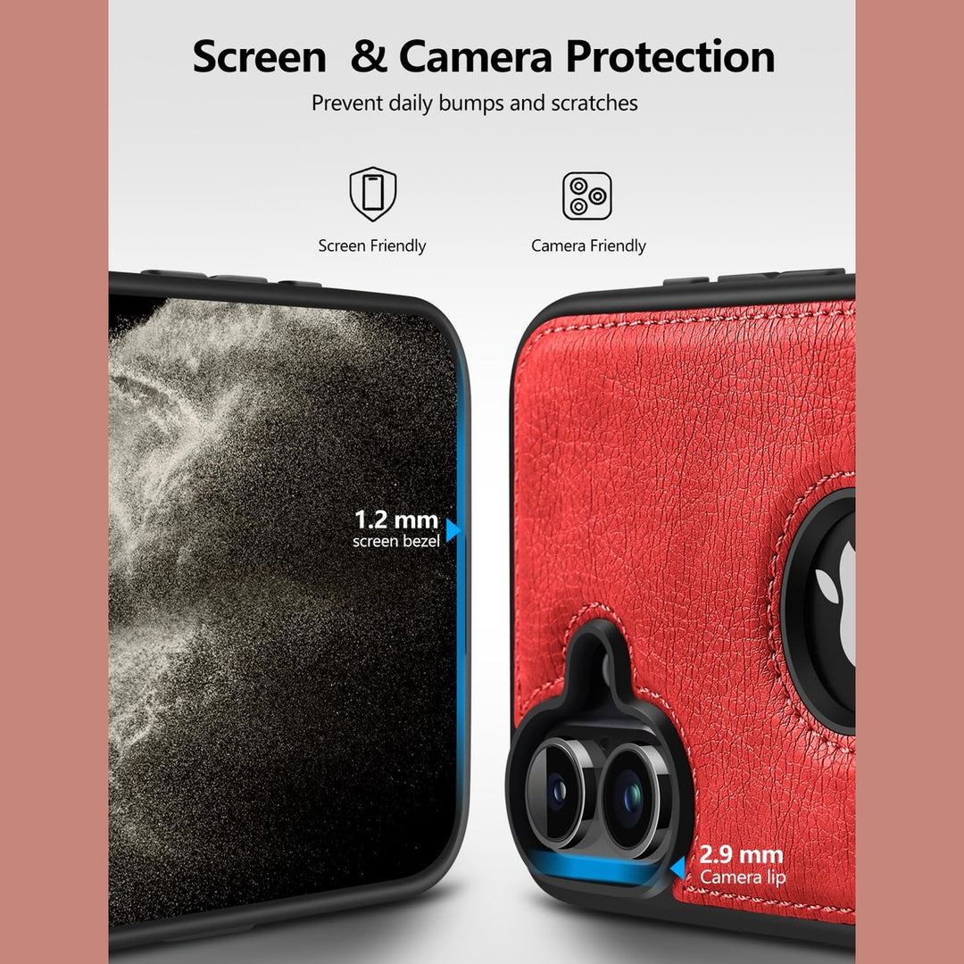 iPhone 16 Pro Max Brown Leather MagSafe Case with Kickstand - DOKUTRONIX