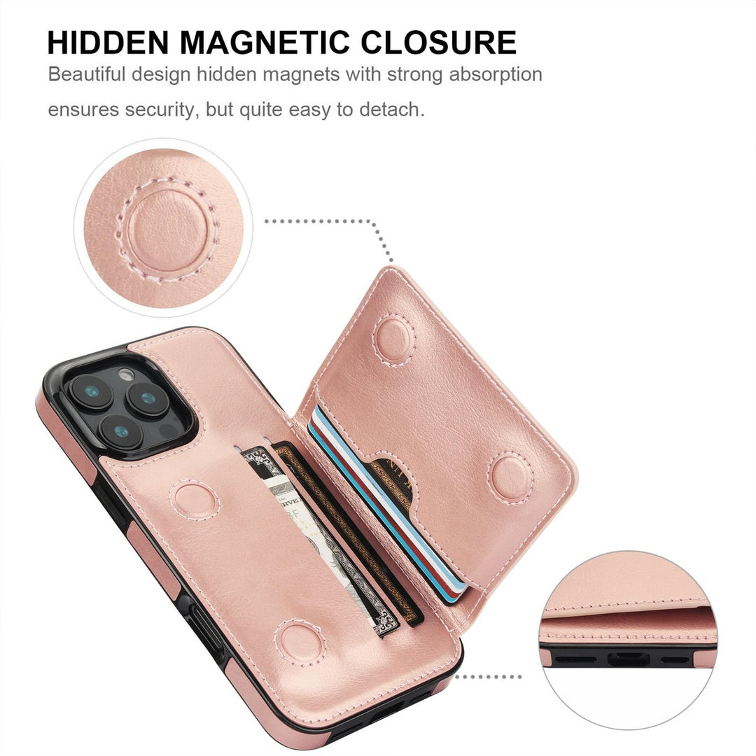 iPhone 16 Pro Max Brown Leather Wallet Case - DOKUTRONIX