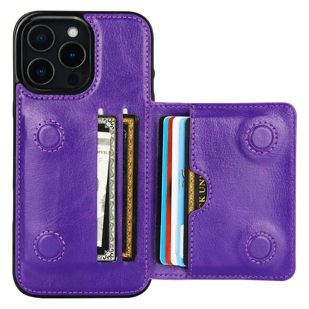 iPhone 16 Pro Max Brown Leather Wallet Case - DOKUTRONIX