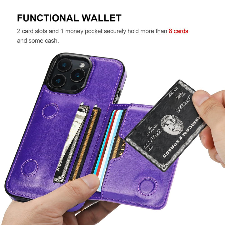 iPhone 16 Pro Max Brown Leather Wallet Case - DOKUTRONIX