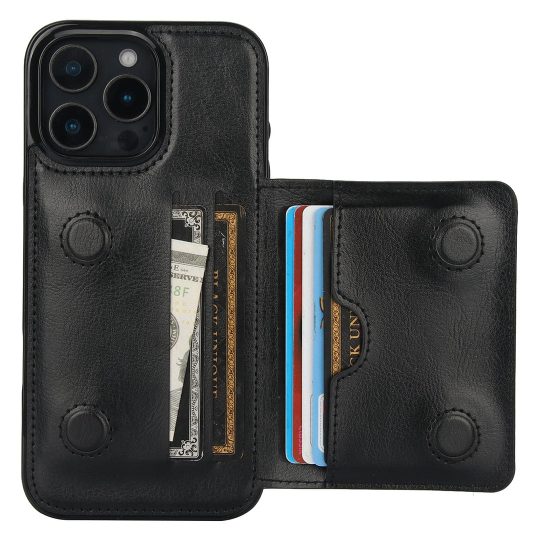 iPhone 16 Pro Max Brown Leather Wallet Case - DOKUTRONIX