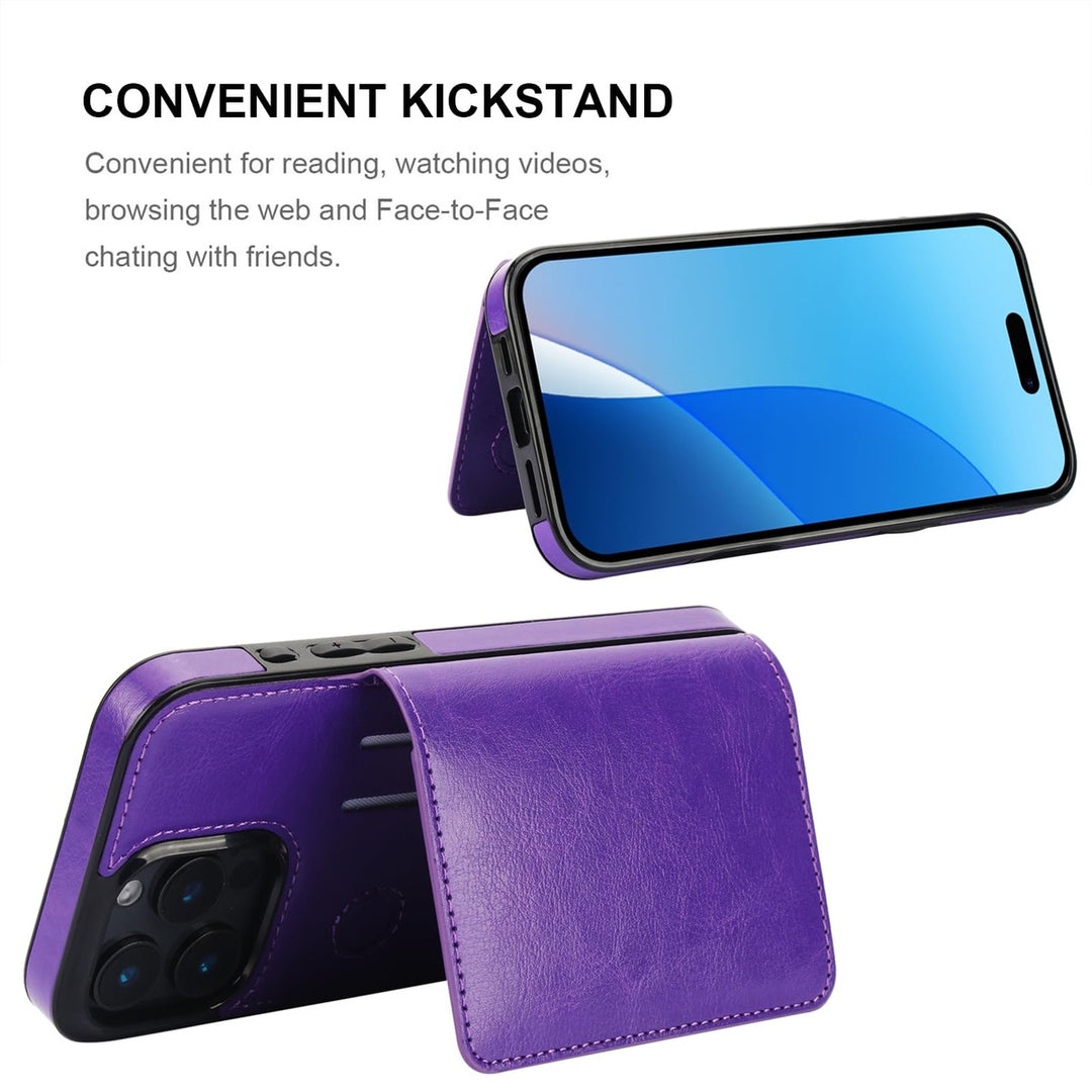 iPhone 16 Pro Max Brown Leather Wallet Case - DOKUTRONIX