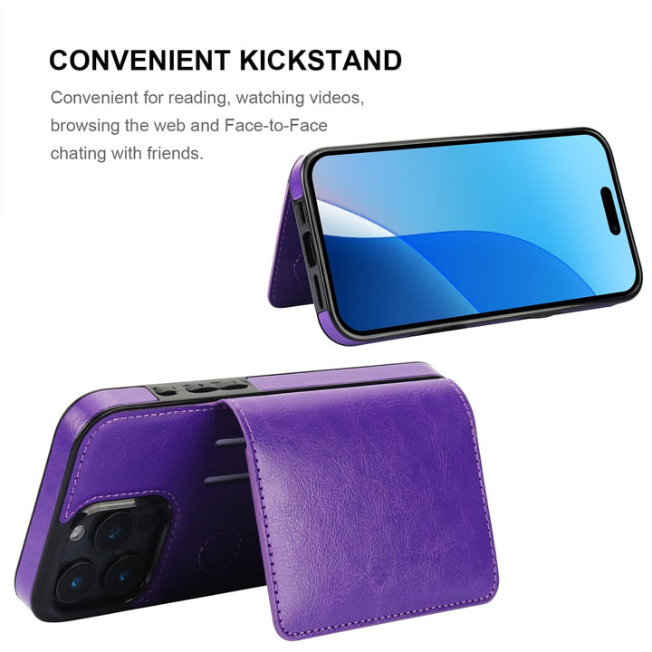 iPhone 16 Pro Max Brown Leather Wallet Case - DOKUTRONIX