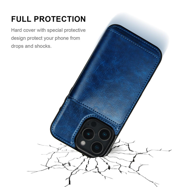 iPhone 16 Pro Max Brown Leather Wallet Case - DOKUTRONIX