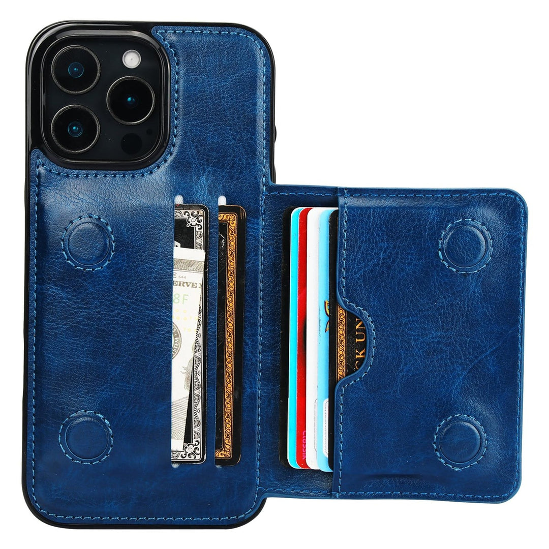 iPhone 16 Pro Max Brown Leather Wallet Case - DOKUTRONIX