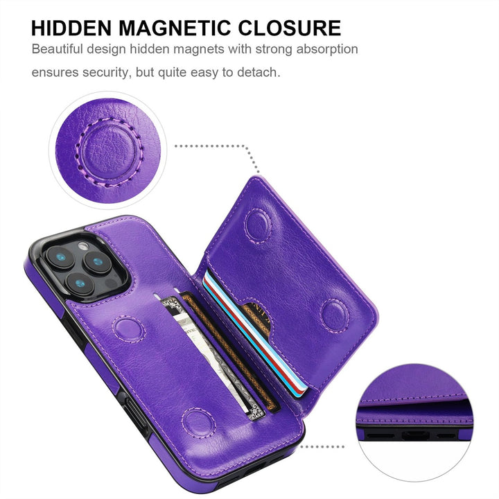 iPhone 16 Pro Max Brown Leather Wallet Case - DOKUTRONIX