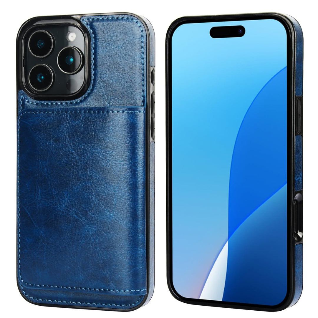 iPhone 16 Pro Max Brown Leather Wallet Case - DOKUTRONIX