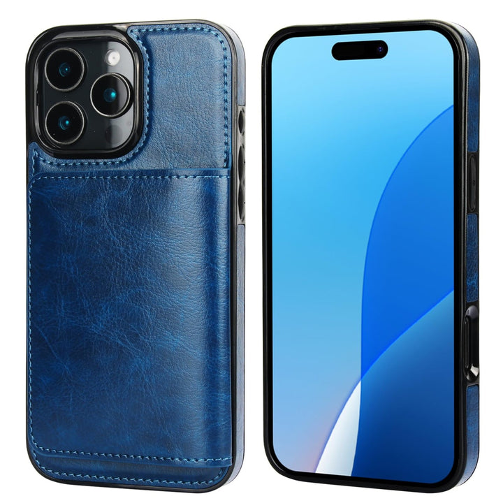 iPhone 16 Pro Max Brown Leather Wallet Case - DOKUTRONIX