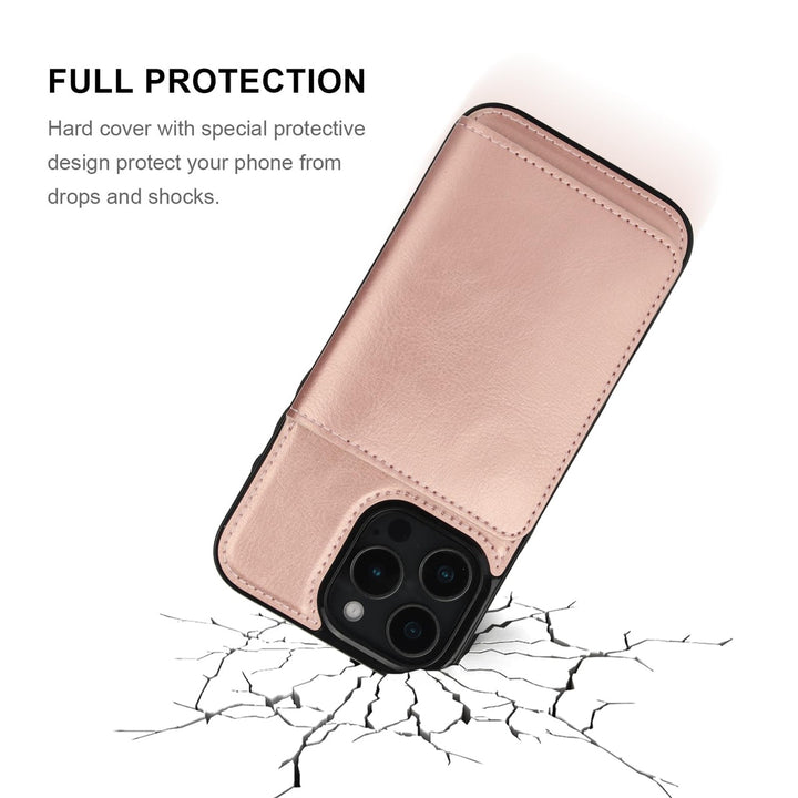 iPhone 16 Pro Max Brown Leather Wallet Case - DOKUTRONIX