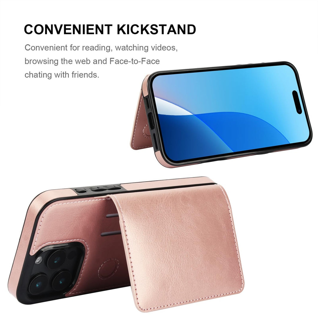 iPhone 16 Pro Max Brown Leather Wallet Case - DOKUTRONIX