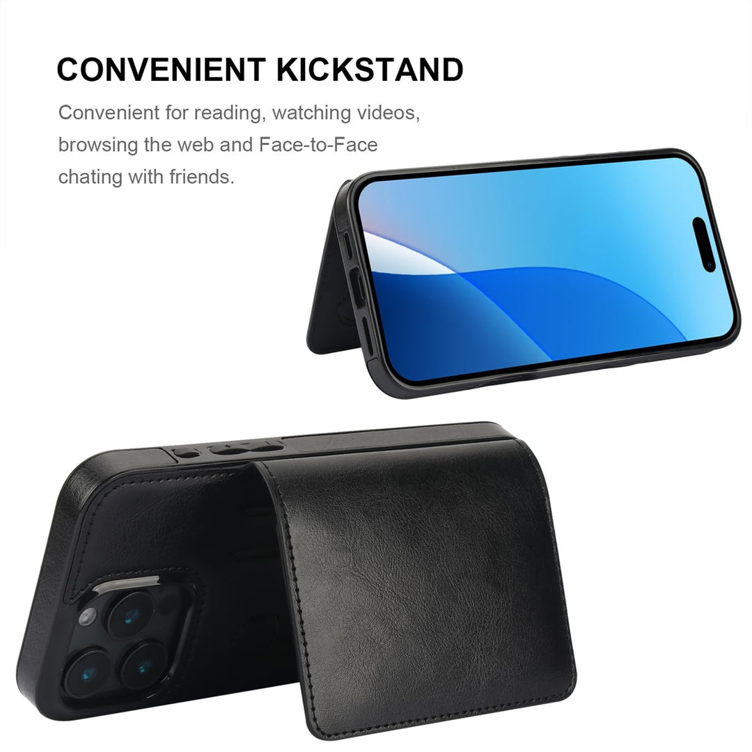 iPhone 16 Pro Max Brown Leather Wallet Case - DOKUTRONIX