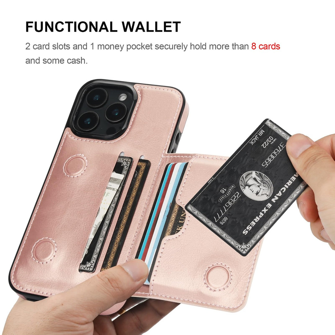 iPhone 16 Pro Max Brown Leather Wallet Case - DOKUTRONIX